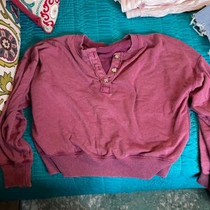 American eagle oversized Henley sweatshirt